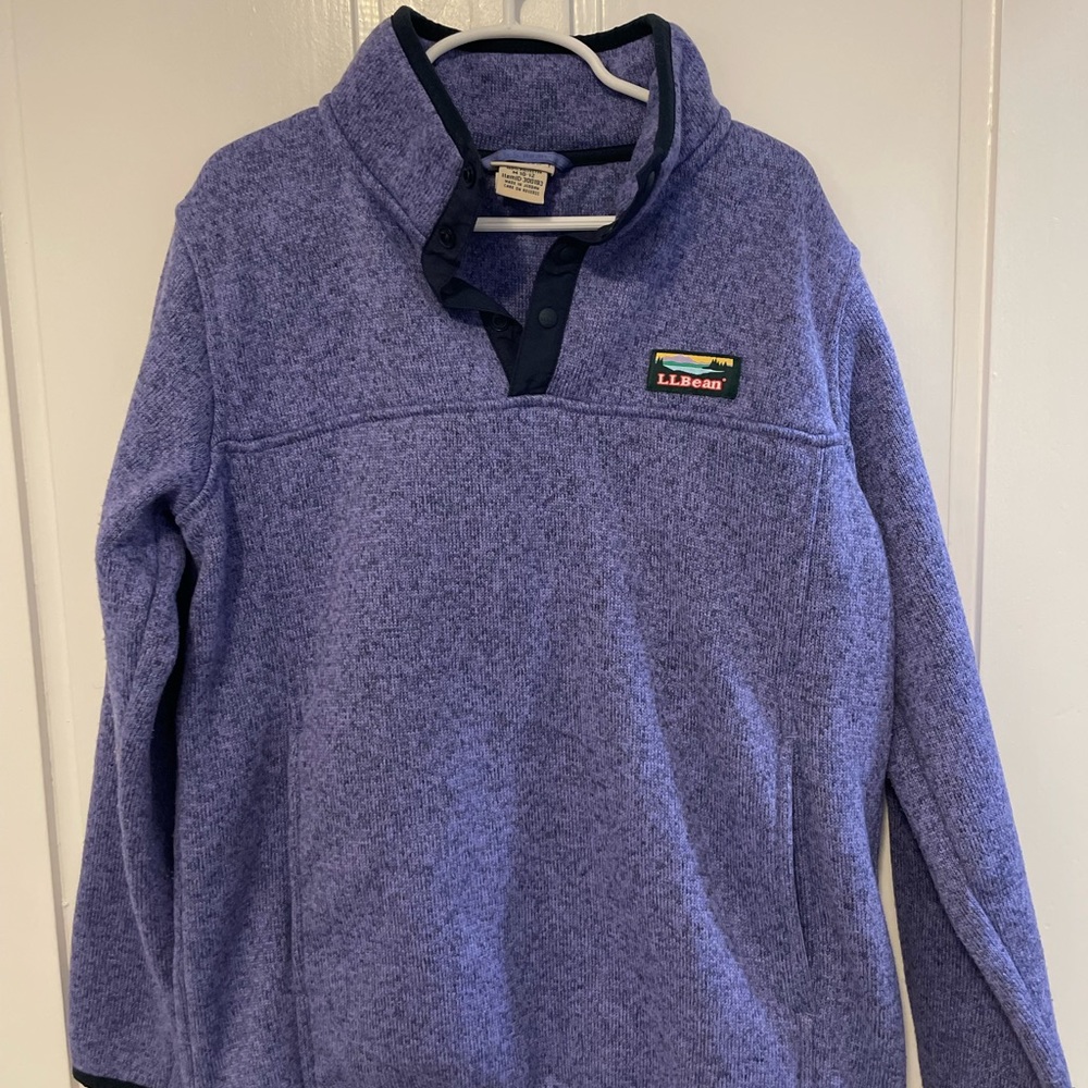 Kids' L.L.Bean Sweater Fleece, Pullover, M 10/12 - Picture 8 of 11